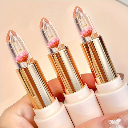 Lápiz labial transparente de gelatina con color de cambio de temperatura