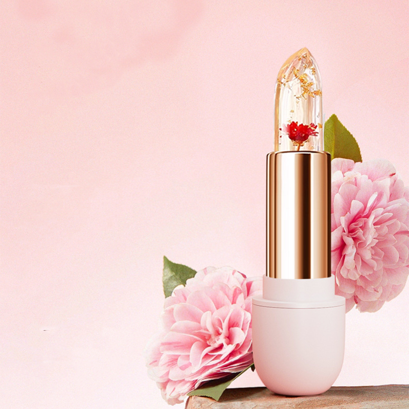 Lápiz labial transparente de gelatina con color de cambio de temperatura