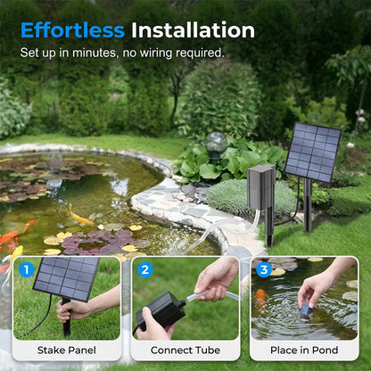 🌞 Solar Energy Pond Aerator with Air Pump – Zero Electricity Costs – Keep Fish Healthy and Water Clear – 50% OFF 🐟💧
