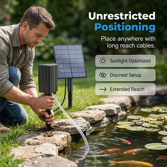 🌞 Solar Energy Pond Aerator with Air Pump – Zero Electricity Costs – Keep Fish Healthy and Water Clear – 50% OFF 🐟💧
