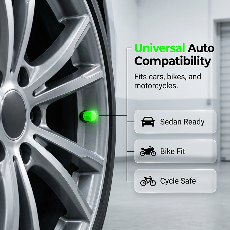 📢📢50% OFF!! ⏰Universal glowing tire valve caps