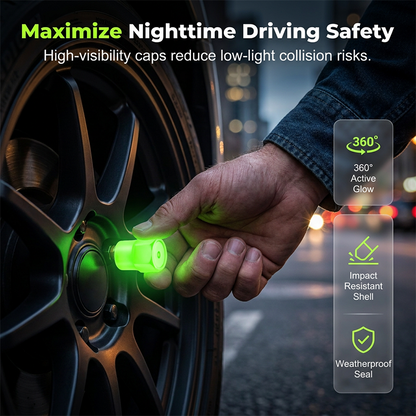📢📢50% OFF!! ⏰Universal glowing tire valve caps