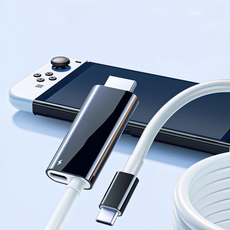 📱➡️🖥️ 50% DISCOUNT! Stop squinting! This 2m USB-C HDMI cable with PD turns your Switch, tablet or phone into a real console - play and charge together, without lag!