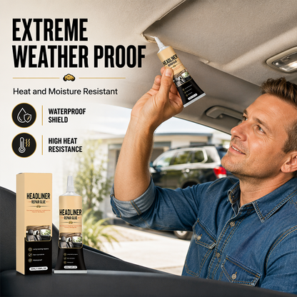 ⏳LAST DAY SALE!!🌟🎉49K+ Sold 🚗 Waterproof Car Headliner Repair Glue, High Strength Adhesive for Sagging Car Ceiling & Interior