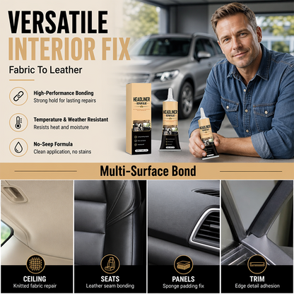 ⏳LAST DAY SALE!!🌟🎉49K+ Sold 🚗 Waterproof Car Headliner Repair Glue, High Strength Adhesive for Sagging Car Ceiling & Interior