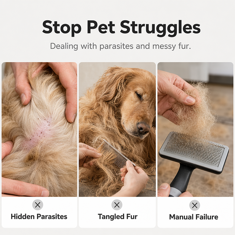 🔥50% OFF🔥🐾Electric Pet Flea Remover and Detangling Comb🦮🐈