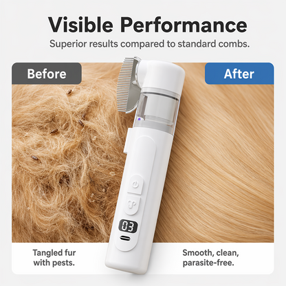 🔥50% OFF🔥🐾Electric Pet Flea Remover and Detangling Comb🦮🐈
