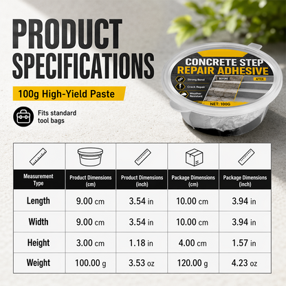 🥳Buy 3 Get 2 Free 🥳💞50K+ SOLD!🔧Concrete Step Repair Adhesive – Permanently bonds cracked stairs & walkways. Weatherproof – resists heat, ice & rain. Walk safely again! 🛡️✨