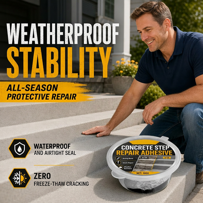 🥳Buy 3 Get 2 Free 🥳💞50K+ SOLD!🔧Concrete Step Repair Adhesive – Permanently bonds cracked stairs & walkways. Weatherproof – resists heat, ice & rain. Walk safely again! 🛡️✨