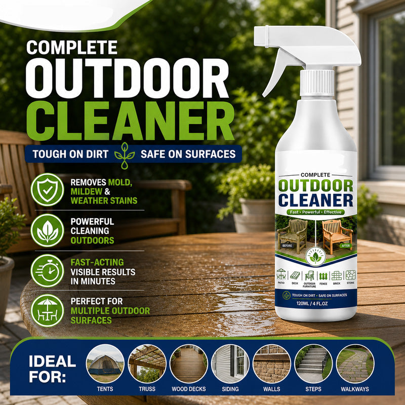 🌿 Giving a towel! Outdoor Surface Cleaner Spray, Fast Acting Stain Remover for Patio, Wooden Furniture & Outdoor Surfaces