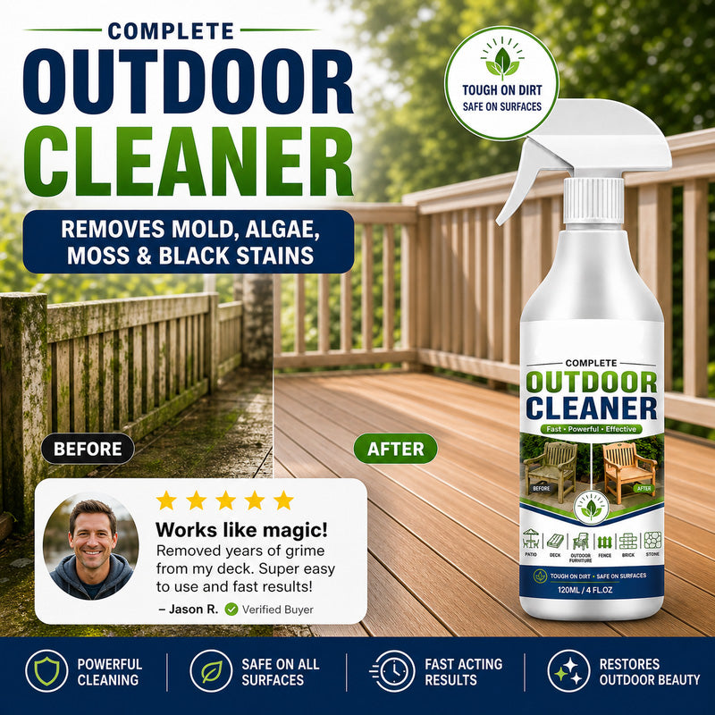 🌿 Giving a towel! Outdoor Surface Cleaner Spray, Fast Acting Stain Remover for Patio, Wooden Furniture & Outdoor Surfaces