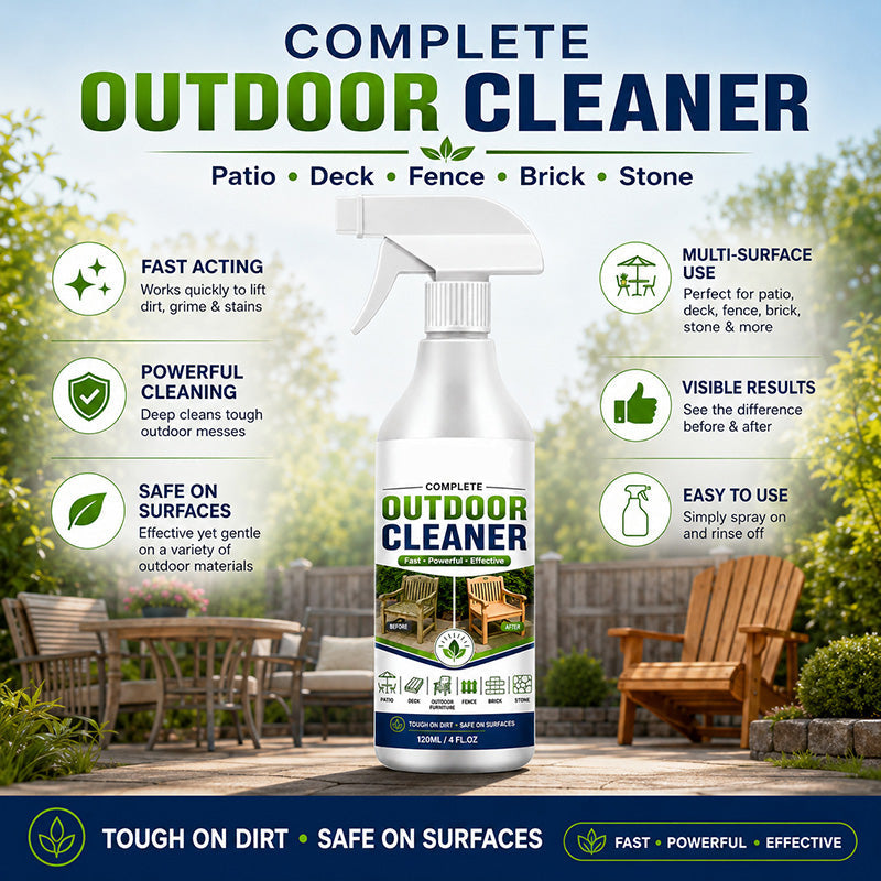 🌿 Giving a towel! Outdoor Surface Cleaner Spray, Fast Acting Stain Remover for Patio, Wooden Furniture & Outdoor Surfaces