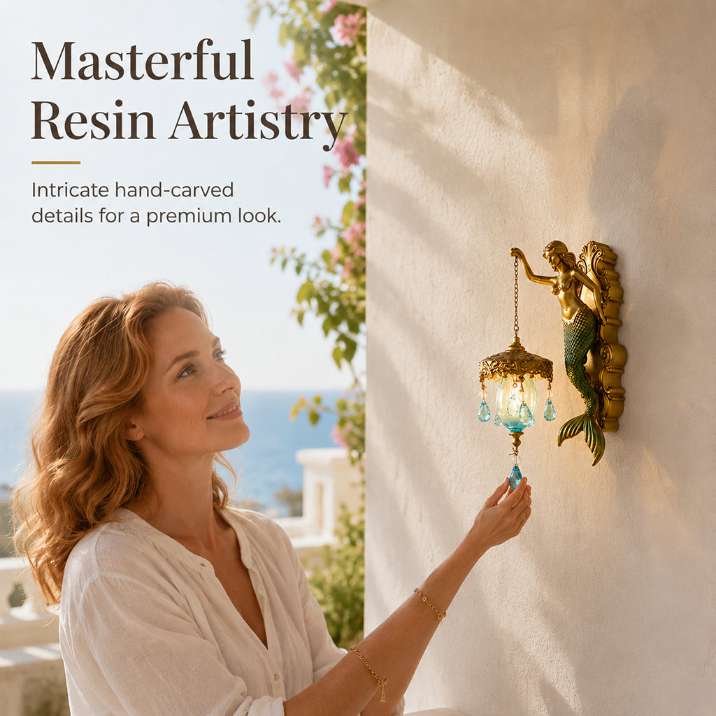 💕🌊 50% OFF! Vintage Mermaid Wall Sconce – For Indoor and Outdoor Use