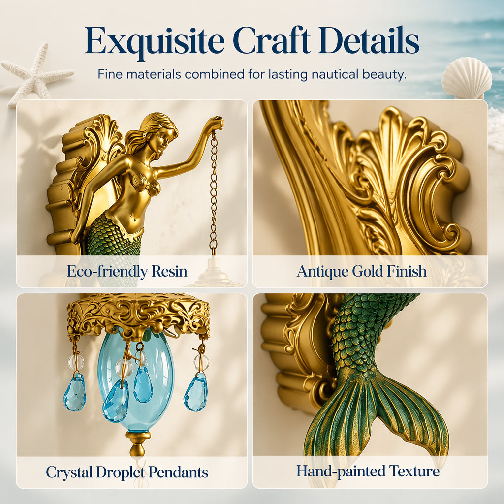 💕🌊 50% OFF! Vintage Mermaid Wall Sconce – For Indoor and Outdoor Use