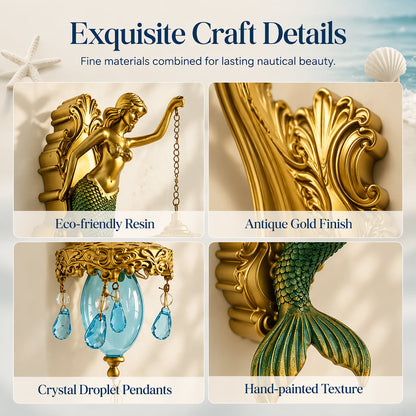 💕🌊 50% OFF! Vintage Mermaid Wall Sconce – For Indoor and Outdoor Use