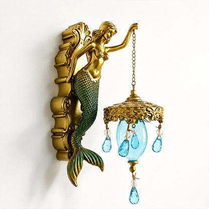 💕🌊 50% OFF! Vintage Mermaid Wall Sconce – For Indoor and Outdoor Use