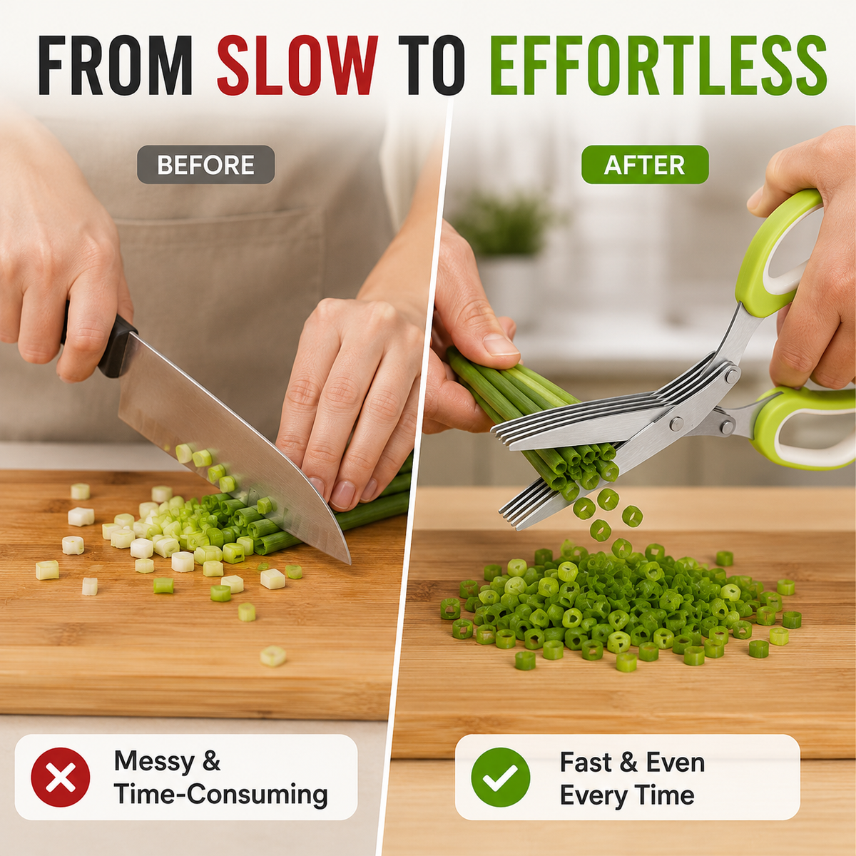 🌿🥬 5-Blade Herb Scissors – ✂️Fast Kitchen Chopper For Fresh Herbs & Seasonings