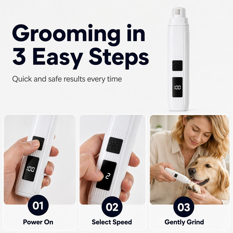 🐾 50% OFF NOW! Electric Pet Nail Grinder with LED Display – Quiet, Precise & Easy to Use – Perfect for Cats and Dogs 🐶🐱✨