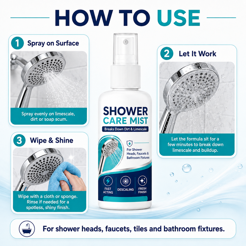 🔥Buy 1 Get 1 Free🔥🚿 Fast-Acting Limescale Remover Spray for Showerheads and Faucets