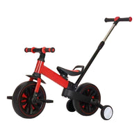 With auxiliary wheels + telescopic push handle