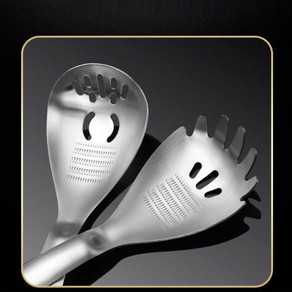 🥄50% OFF NOW! Multipurpose Stainless Steel Kitchen Spoon‑2‑in‑1 Cooking Utensil with Grater & Drain Holes, Multi‑Function Skimmer Spoon for Straining, Stirring, Grating Ginger Garlic