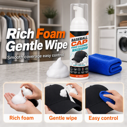 🔥BUY 1 GET 1 FREE🔥No-Rinse Baseball Cap Foam Cleaner