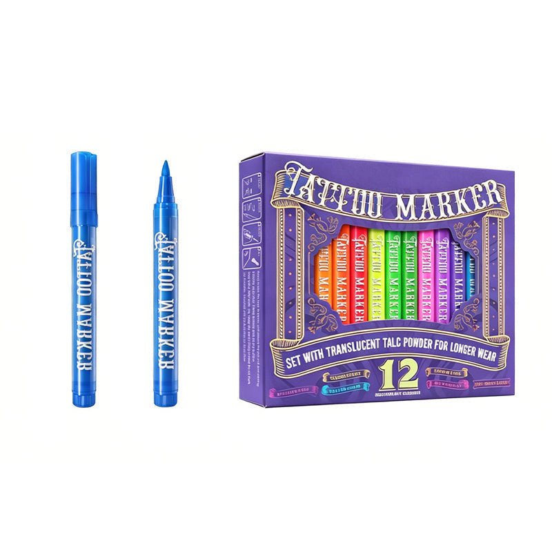 ✨✨✨ Glow Tattoo Pens – UV Neon Colors for Parties & Festivals, Waterproof & Easily Washable