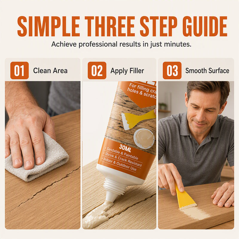🔥Buy 1 Get 1 Free🔥🧹🧴Wood Filler for Cracks and Holes