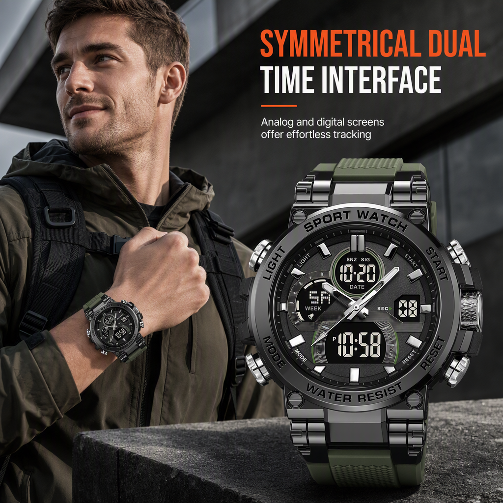 ⏳🔥LIMITED-TIME 55% OFF! ⏰Tactical Style 50M Waterproof Multifunctional Digital Sports Watch