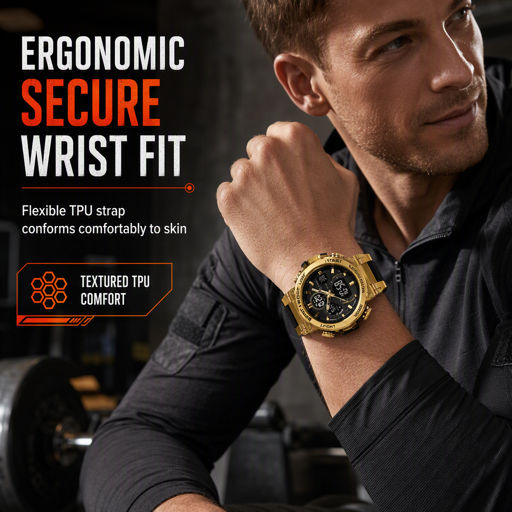 ⏳🔥LIMITED-TIME 55% OFF! ⏰Tactical Style 50M Waterproof Multifunctional Digital Sports Watch