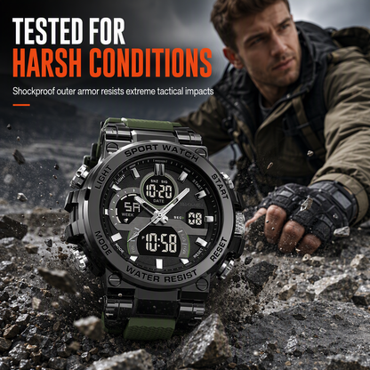 ⏳🔥LIMITED-TIME 55% OFF! ⏰Tactical Style 50M Waterproof Multifunctional Digital Sports Watch