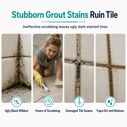 🧼Buy 2, Get 1 Free!!🎯 Grout Cleaning Spray – Easy maintenance for tile grout and stains in damp areas