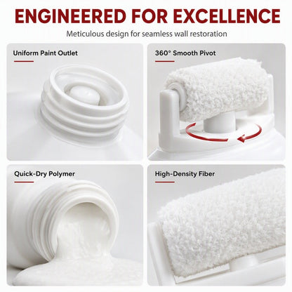 💥Buy 1 Get 1 Free✨ Waterproof Wall Repair Paste with Built‑in Mini Roller Brush 🧱 Easy Wall Crack Repair