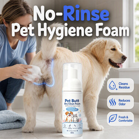 🏆 Last Day Special Price 🐾Buy 1 Get 1 Free🎁No-Rinse Pet Butt Dry Clean Foam, Pet Hygiene Foam for Dogs & Cats
